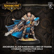 archduke alain runewood, lord of fharin cygnar character solo